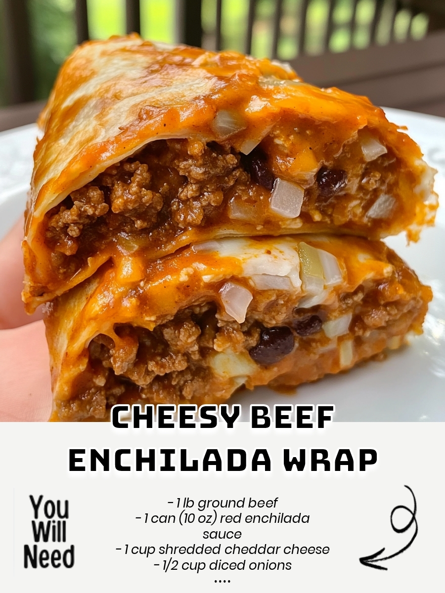 Cheesy Beef Enchilada Wrap