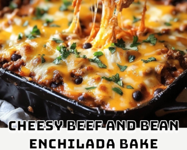 Cheesy Beef and Bean Enchilada Bake