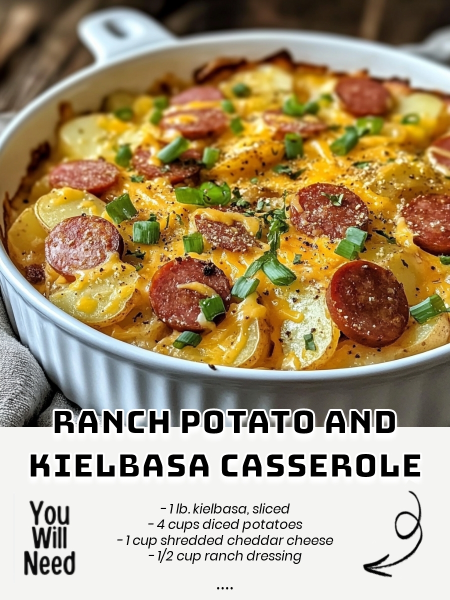 Ranch Potato and Kielbasa Casserole