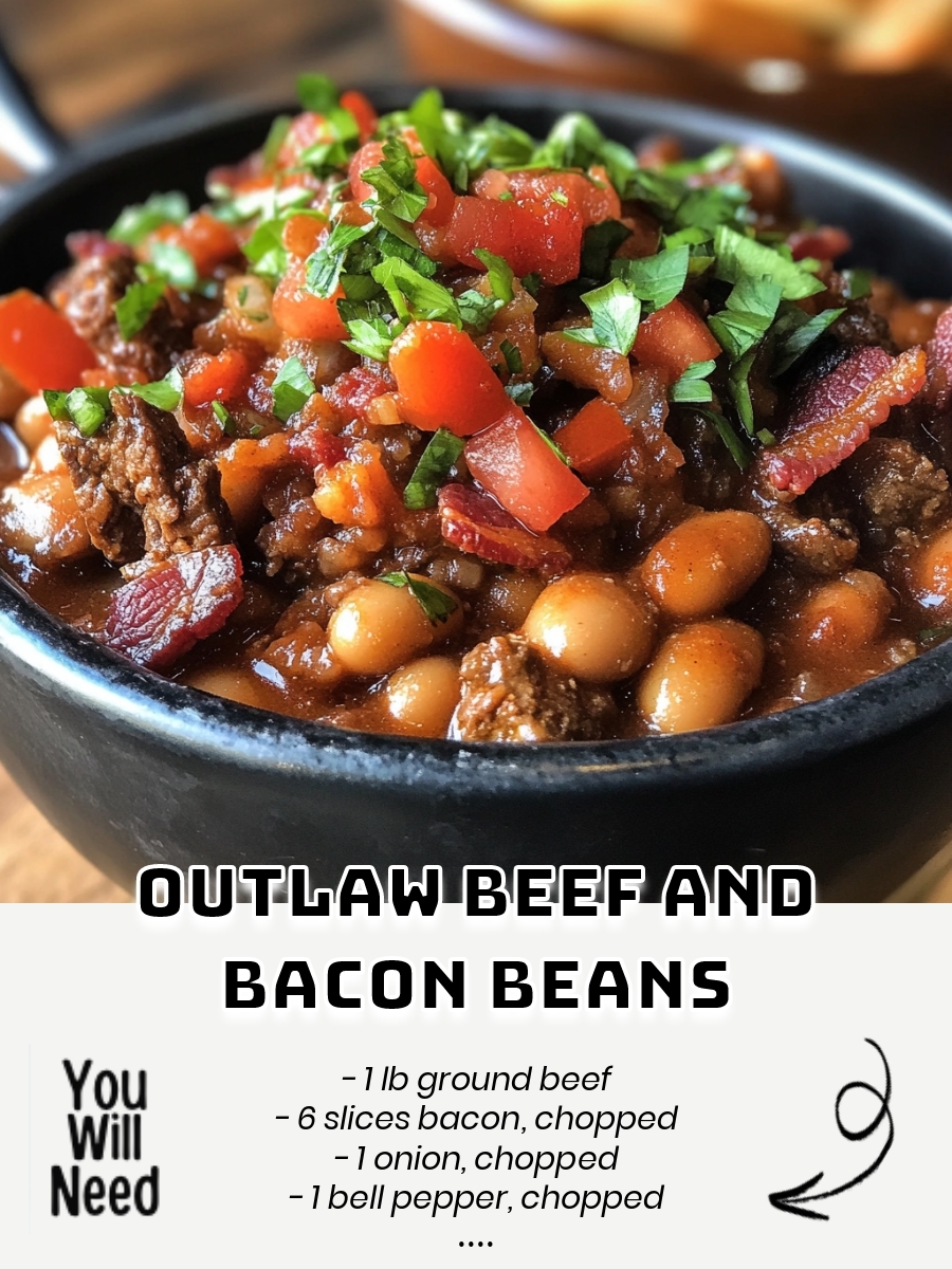 Outlaw Beef and Bacon Beans