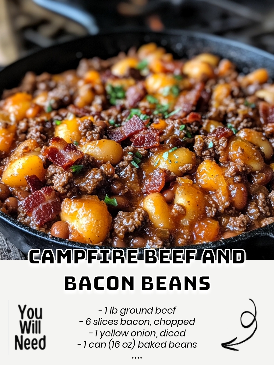 Campfire Beef and Bacon Beans