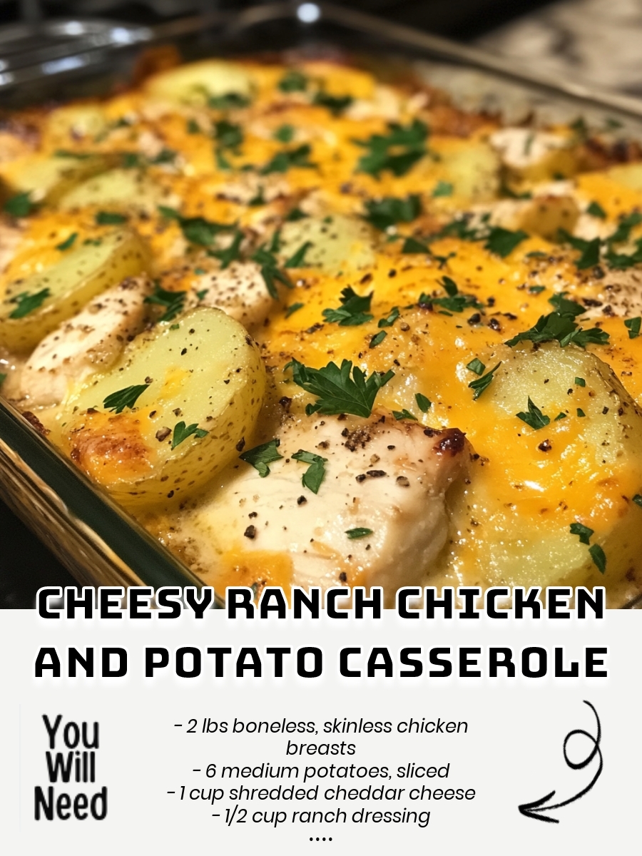 Cheesy Ranch Chicken and Potato Casserole