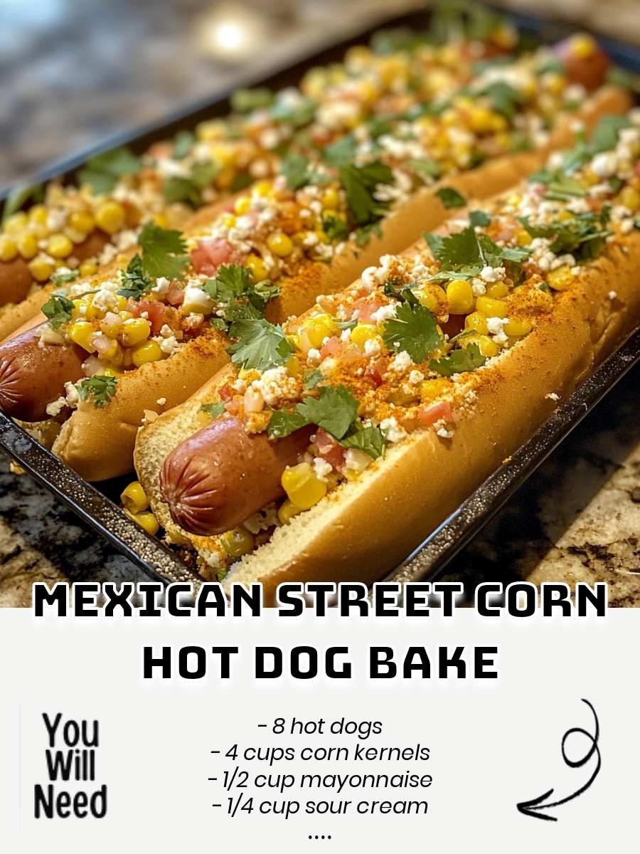 Mexican Street Corn Hot Dog Bake