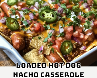 Loaded Hot Dog Nacho Casserole