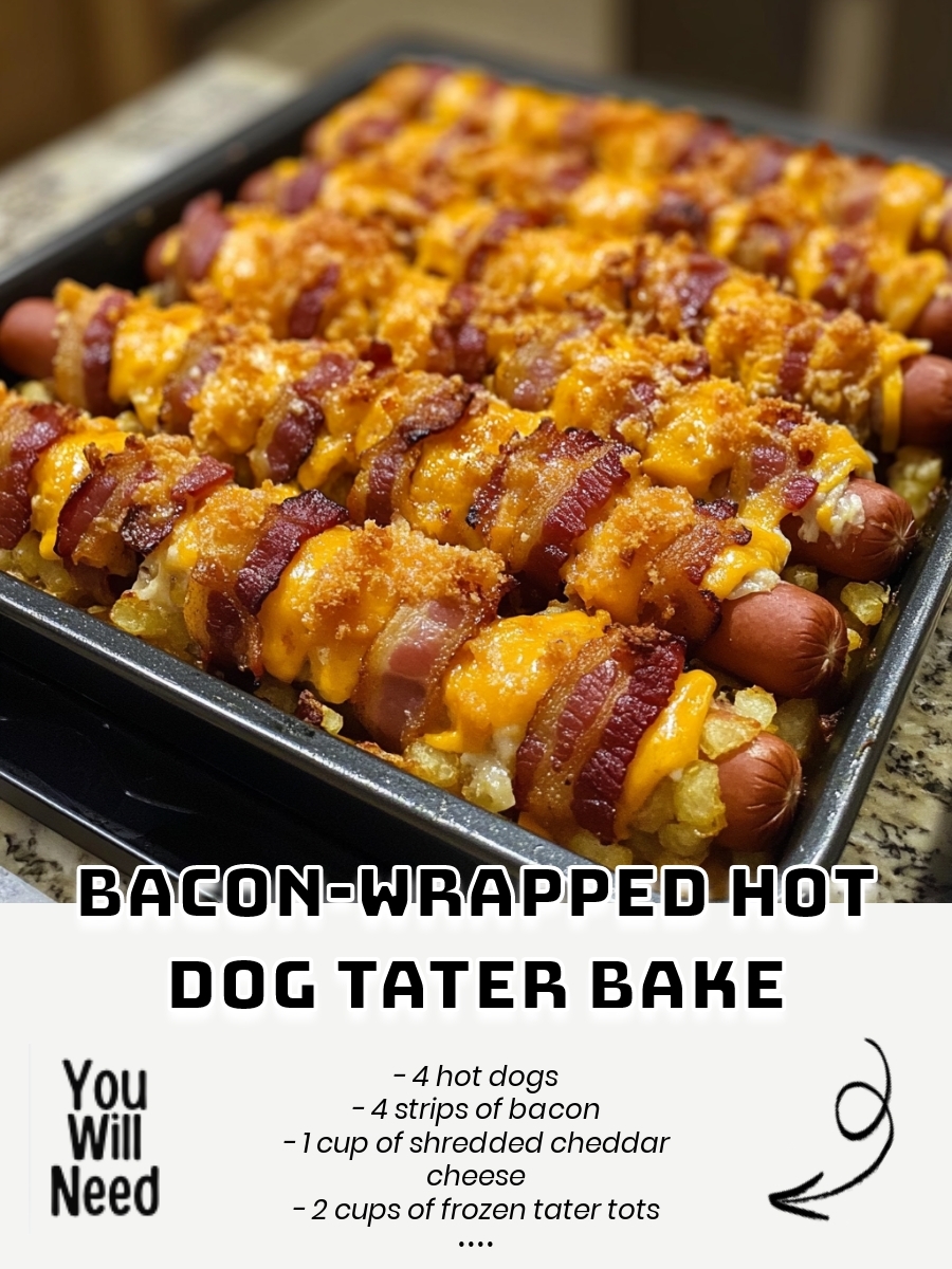 Bacon-Wrapped Hot Dog Tater Bake