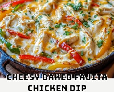 Cheesy Baked Fajita Chicken Dip