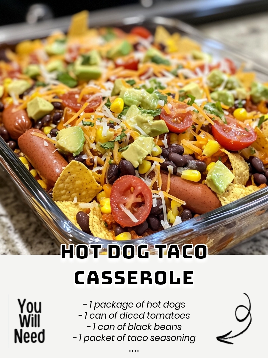 Hot Dog Taco Casserole