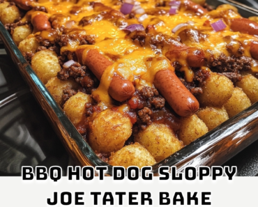 BBQ Hot Dog Sloppy Joe Tater Bake