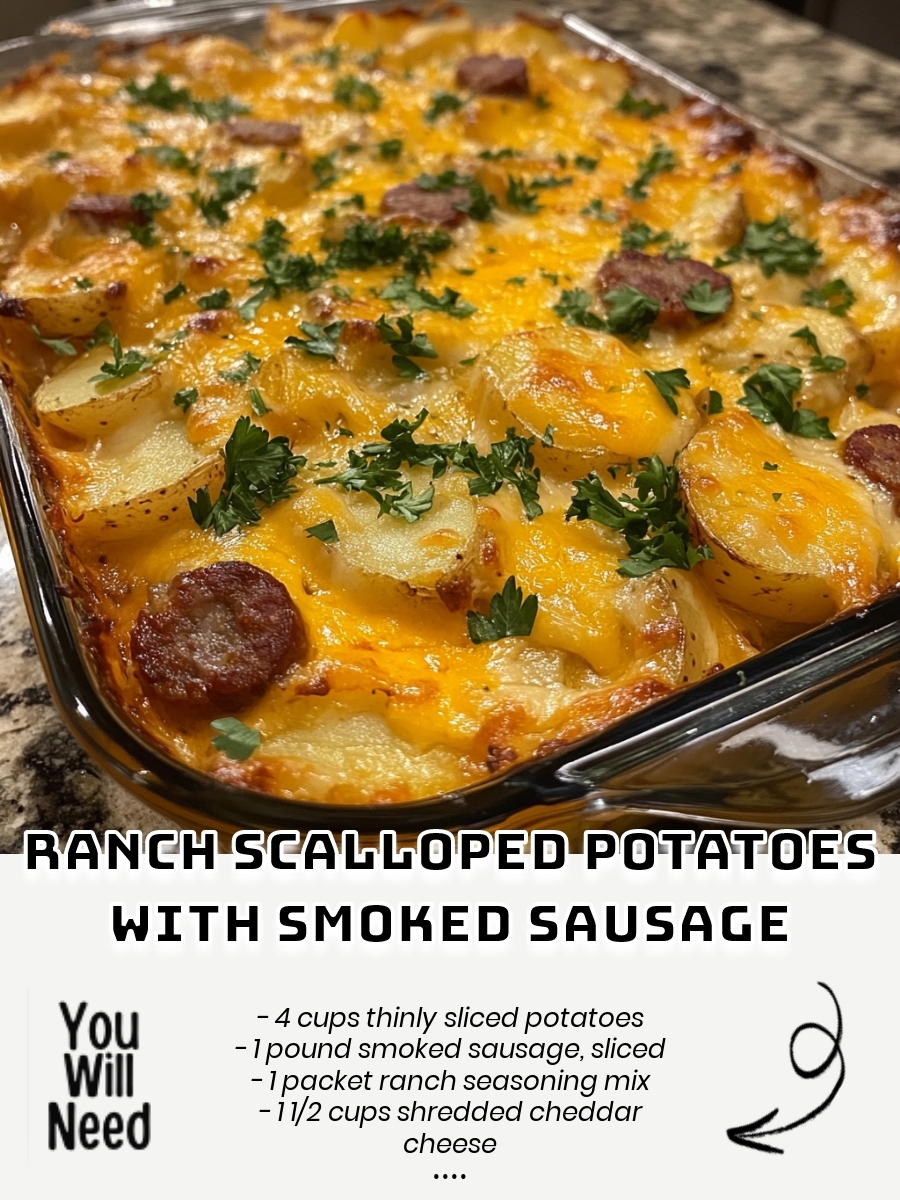 Ranch Scalloped Potatoes with Smoked Sausage