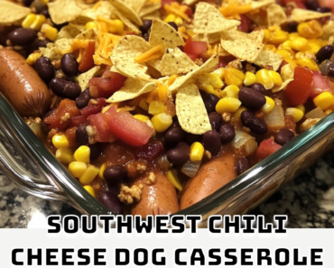 Southwest Chili Cheese Dog Casserole