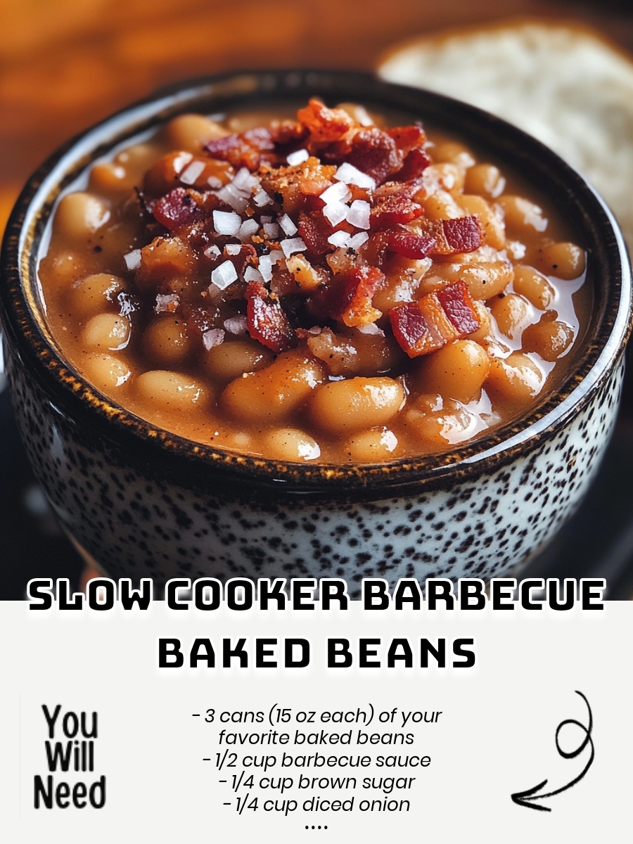 Slow Cooker Barbecue Baked Beans