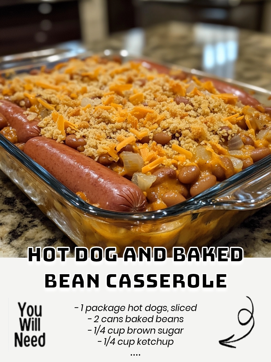 Hot Dog and Baked Bean Casserole