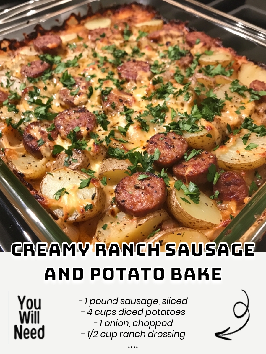 Creamy Ranch Sausage and Potato Bake