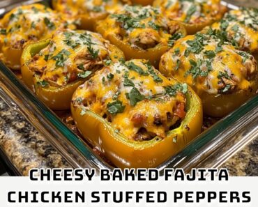 Cheesy Baked Fajita Chicken Stuffed Peppers