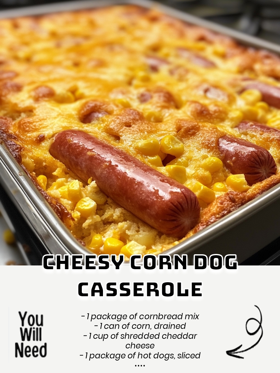 Cheesy Corn Dog Casserole