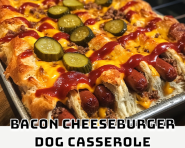 Bacon Cheeseburger Dog Casserole