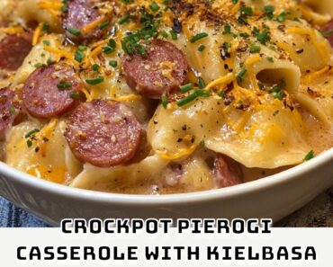 Crockpot Pierogi Casserole with Kielbasa