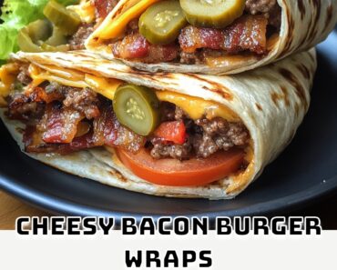 Cheesy Bacon Burger Wraps