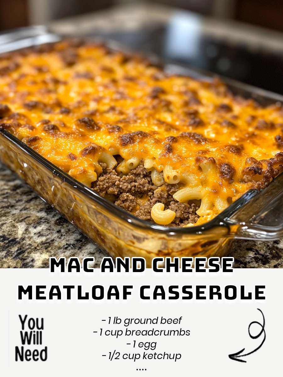 Mac and Cheese Meatloaf Casserole