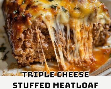 Triple Cheese Stuffed Meatloaf