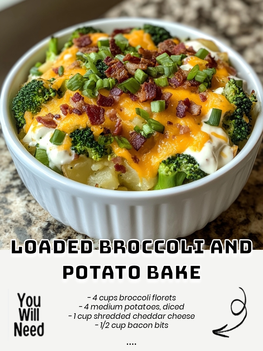 Loaded Broccoli and Potato Bake