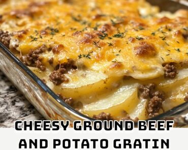 Cheesy Ground Beef and Potato Gratin