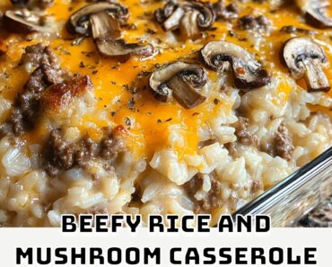 Beefy Rice and Mushroom Casserole