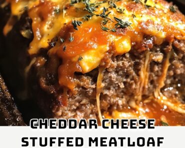 Cheddar Cheese Stuffed Meatloaf