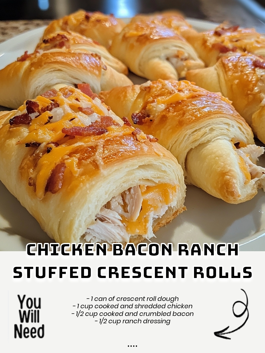 Chicken Bacon Ranch Stuffed Crescent Rolls