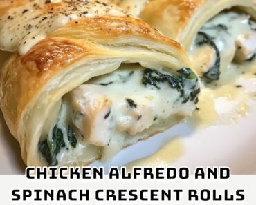 Chicken Alfredo and Spinach Crescent Rolls