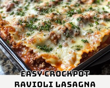 Easy Crockpot Ravioli Lasagna