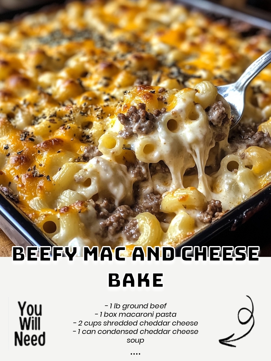 Beefy Mac and Cheese Bake