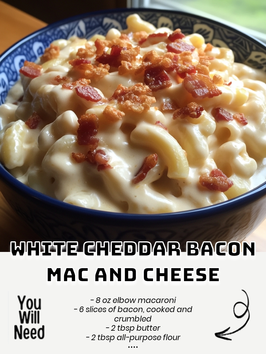 White Cheddar Bacon Mac and Cheese