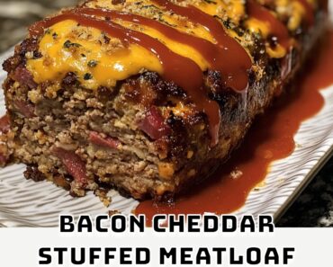 Bacon Cheddar Stuffed Meatloaf