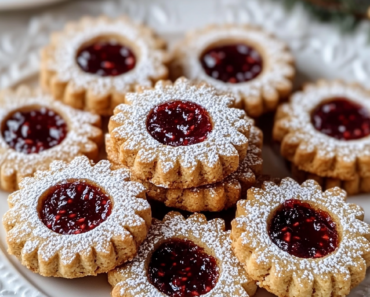 Almond Raspberry Linzer Cookies Valentine’s Day