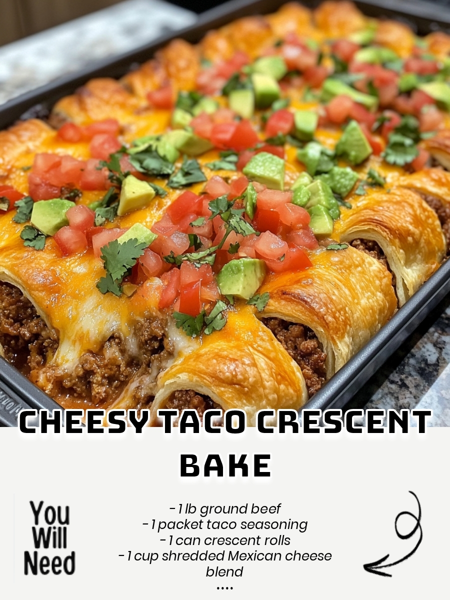 Cheesy Taco Crescent Bake