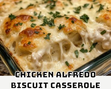 Chicken Alfredo Biscuit Casserole