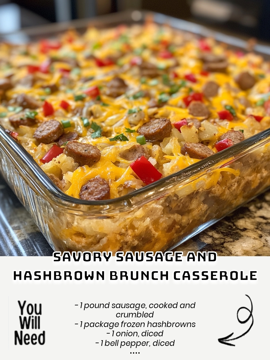 Savory Sausage and Hashbrown Brunch Casserole