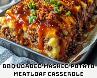 BBQ Loaded Mashed Potato Meatloaf Casserole