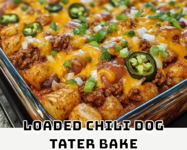 Loaded Chili Dog Tater Bake