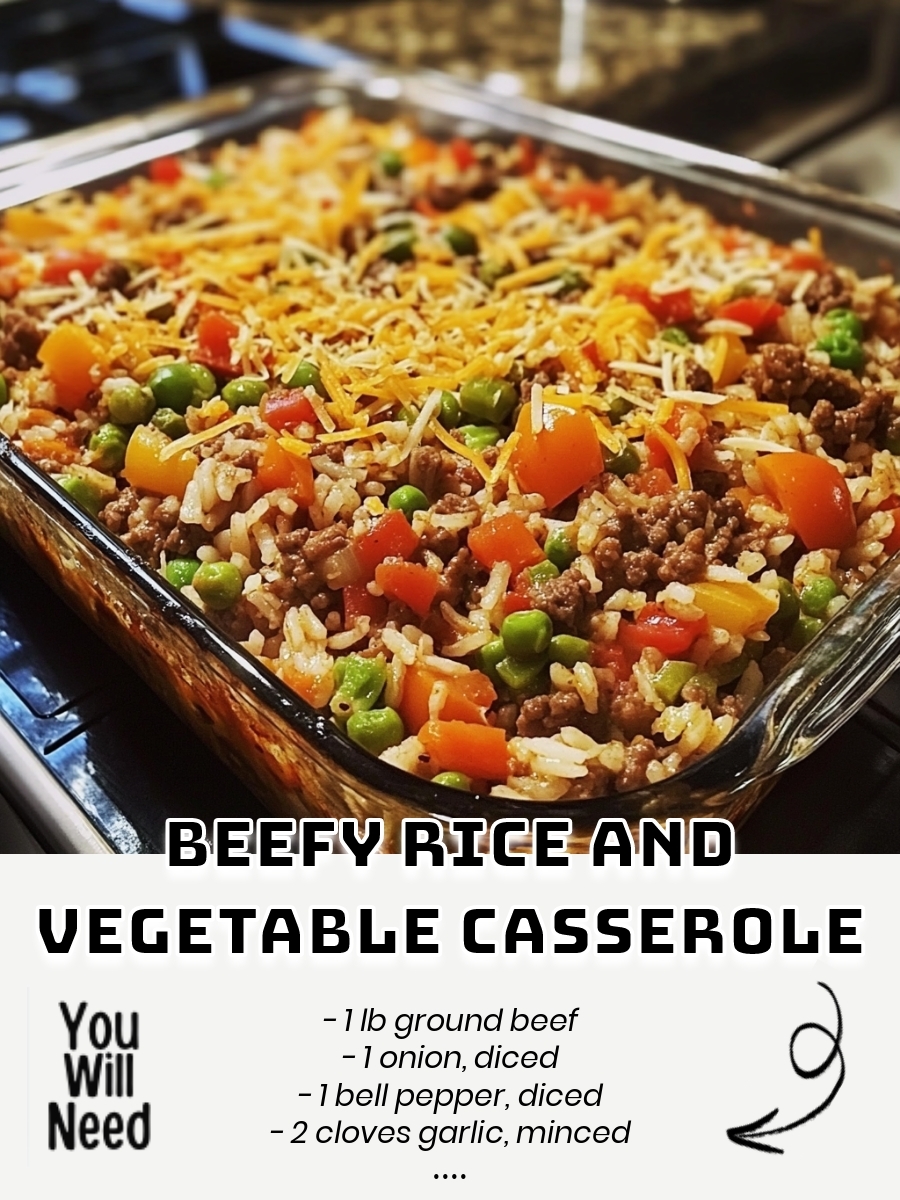 Beefy Rice and Vegetable Casserole