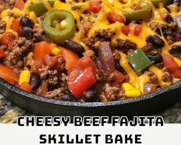 Cheesy Beef Fajita Skillet Bake