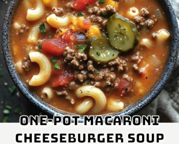 One-Pot Macaroni Cheeseburger Soup