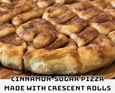 Cinnamon-Sugar Pizza made with Crescent Rolls