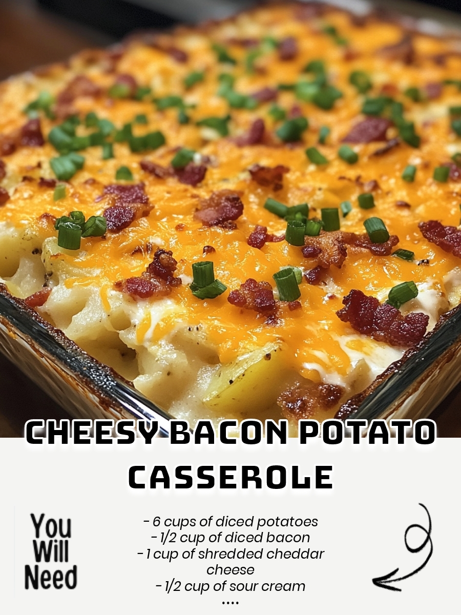 Cheesy Bacon Potato Casserole