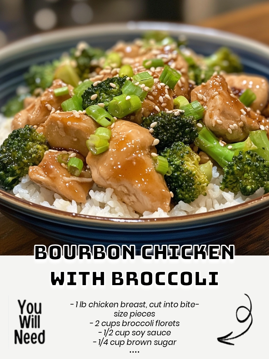 Bourbon Chicken with Broccoli