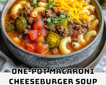 One-Pot Macaroni Cheeseburger Soup