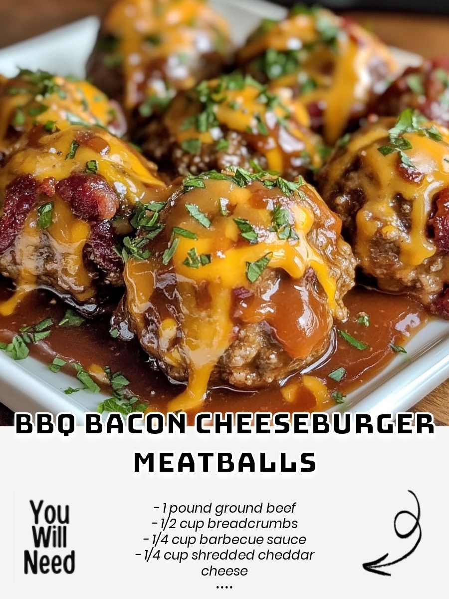 BBQ Bacon Cheeseburger Meatballs