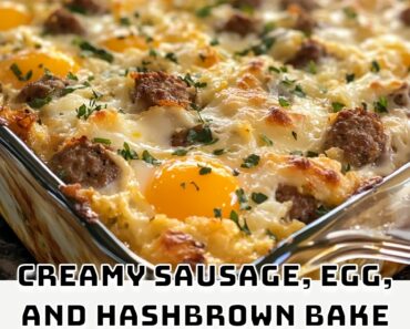 Creamy Sausage, Egg, and Hashbrown Bake