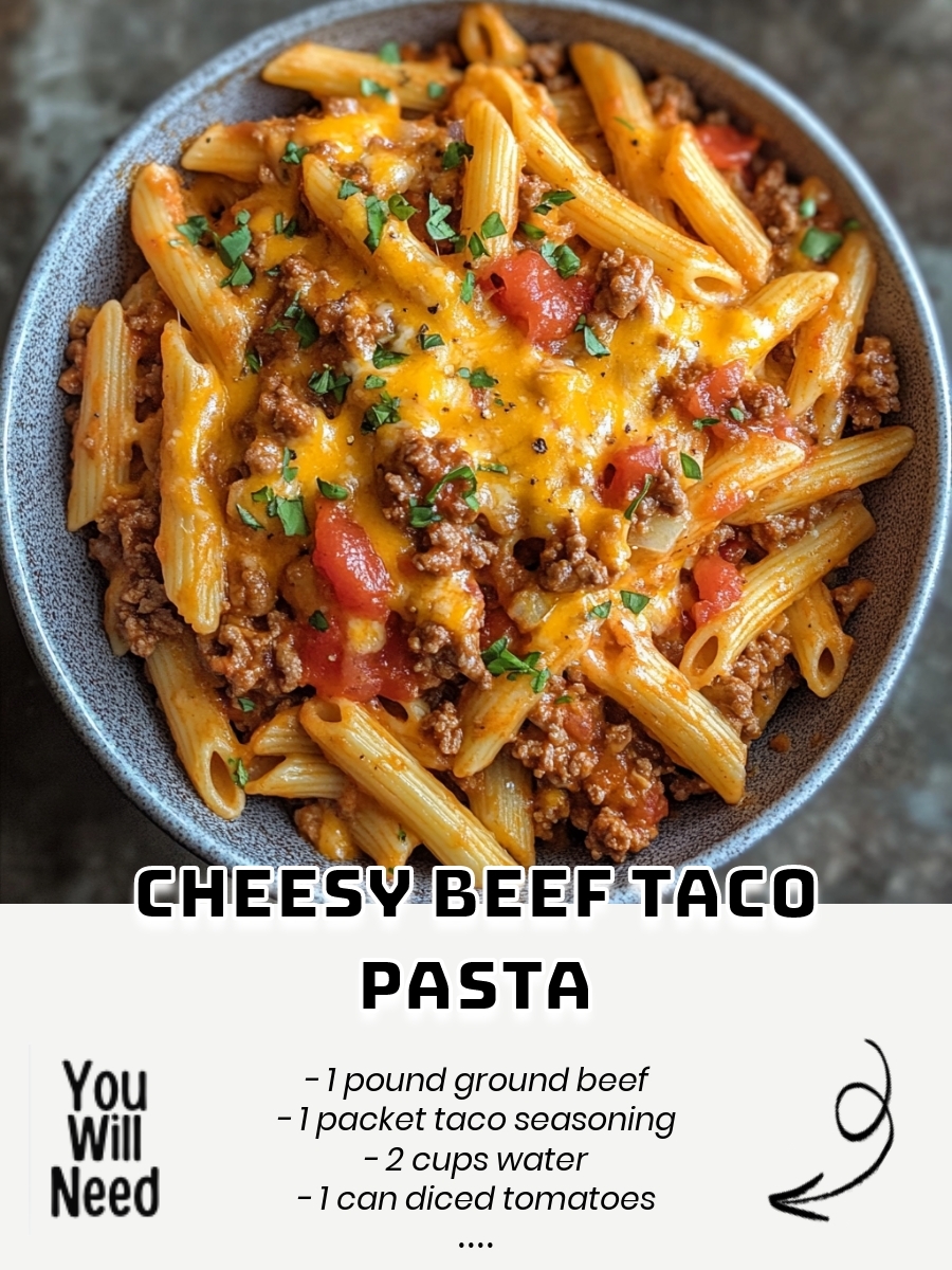 Cheesy Beef Taco Pasta